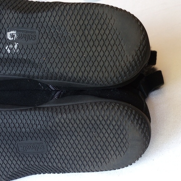 Softwalk Helena Faux Fur Suede Booties 7.5W Black Grey - Picture 5 of 9